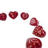 10-Pack - Red Soapstone Hearts with Designs (4cm)