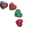 10-Pack - Multi Color Inspirational Mixed Word Hearts (3cm)