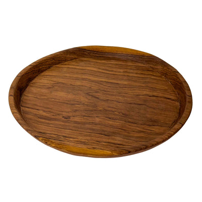 Round Olive Wood Serving Tray, Large