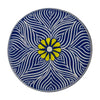 Soapstone Blue Round Box with Yellow Flower Accent