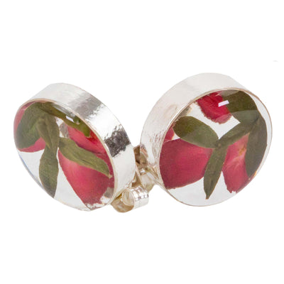 Pressed Flower Bouquet Round Stud Earrings - MIXED COLORS