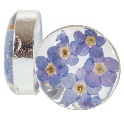 Pressed Flower Bouquet Round Stud Earrings - MIXED COLORS