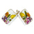 Pressed Flower Rectangle Stud Earrings - MIXED COLORS