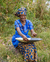 African Rwanda Woven Side Table