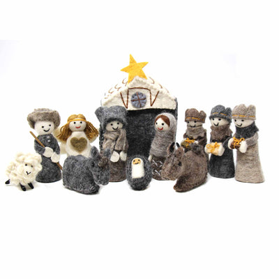 Handcrafted Felt Nativity,  12-piece Set