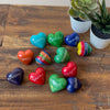 10-Pack - Multi Color Inspirational Mixed Word Hearts (3cm)