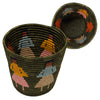 African Rwanda People Baskets - Mixed Colors 10 inch