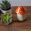 Soapstone Mushroom Box with Orange Cap