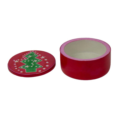 Soapstone Christmas Tree Round Box