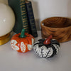 Soapstone Black Pumpkin Decor