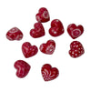 10-Pack - Red Soapstone Hearts with Designs (4cm)