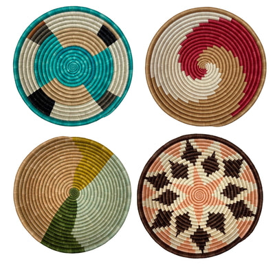 African Rwanda Baskets Home/Wall Decor -Mixed Designs 12 in