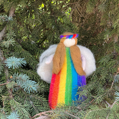 Rainbow Felt Angel Tree Topper