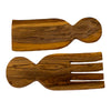 Four Prong Olive Wood Serving Set