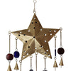 Handcrafted Ornate Star Chime, Recycled Iron and Glass Beads