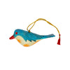 Handpainted Blue Robin Bird Ornament Recycled Paper Mache