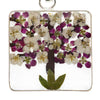 Alpaca Silver Square  Flower Pendant Necklace - MIXED COLORS