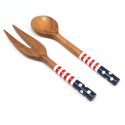 PACK OF 5 - Set of 2 Acacia Wood Appetizer Set