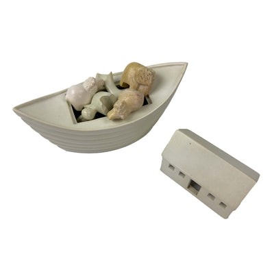 15-Piece Noah's Ark Carved Soapstone Set