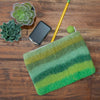 Rain Forest Stripe Zipper Pouch - Green