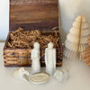 5-Piece Set - Soapstone Holy Family Nativity in Banana Fiber box