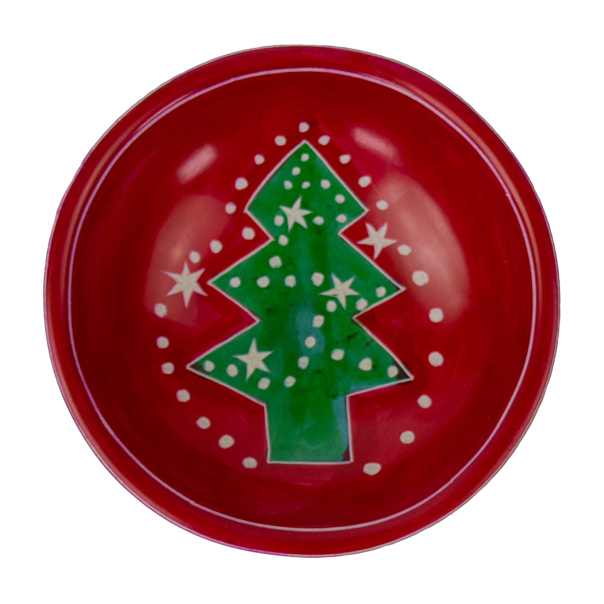 Soapstone Christmas Tree Carved Dish