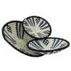 African Rwanda Baskets Home & Wall Decor-Set/3 Blue MIXED DESIGNS/COLORS