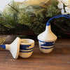 Rwanda Woven Basket Shaped Ornaments - Blue (SINGLE UNIT)