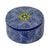 Soapstone Blue Round Box with Yellow Flower Accent