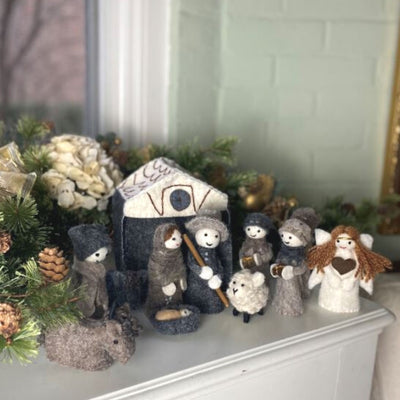 Handcrafted Felt Nativity,  12-piece Set