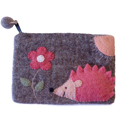 Hedgehog Felt Zipper Pouch