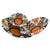 African Rwanda Baskets Home & Wall Decor-Set/3 Orange Burst