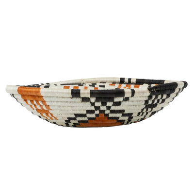 African Rwanda Baskets Home & Wall Decor-Set/3 Orange Burst