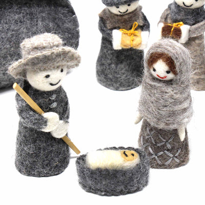 Handcrafted Felt Nativity,  12-piece Set