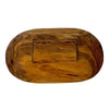 Large Oval Olive Wood Divided Serving Platter with Batik bone Accent