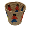 African Rwanda People Baskets - Mixed Colors 10 inch