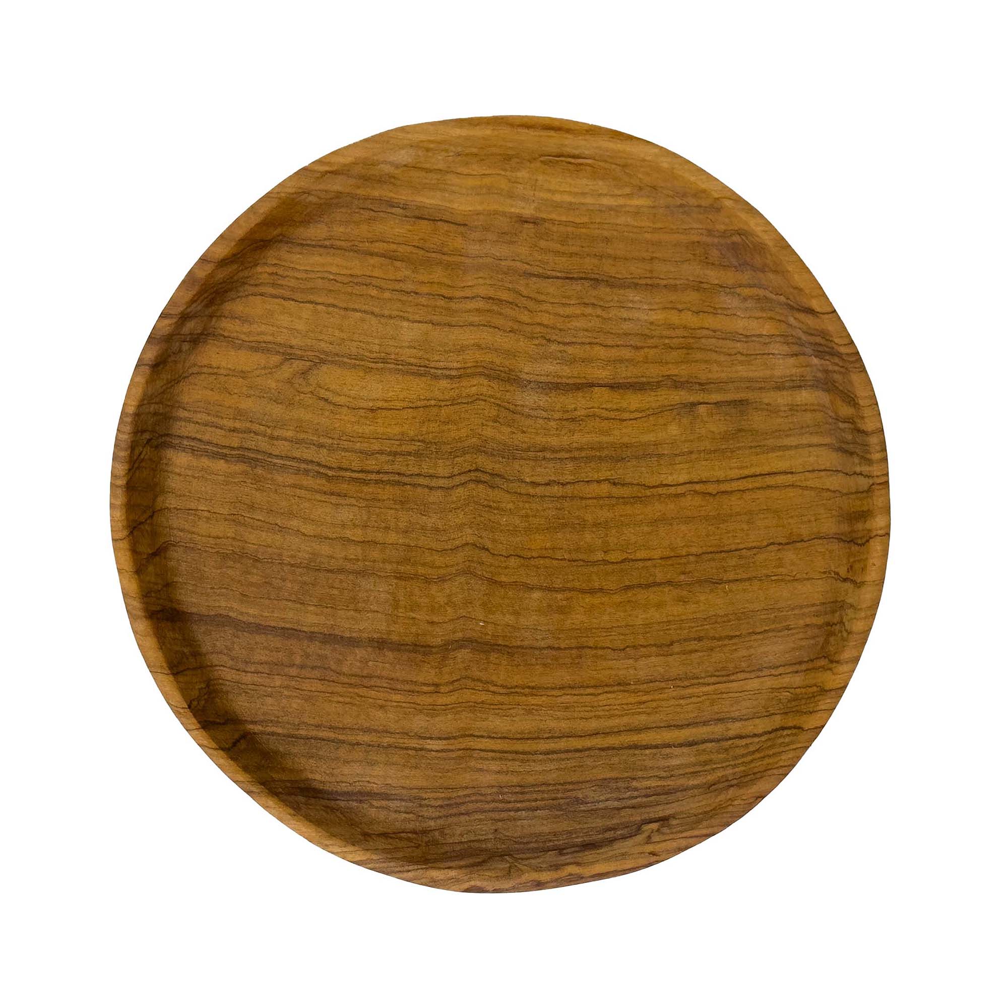 2NDs IMPERFECTIONS - Round Olive Wood Serving Tray, Medium- GOOD FOR DISPLAY