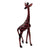 Standing Giraffe Wood Sculpture