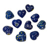 10-Pack - Blue Soapstone Hearts with Designs (4cm)