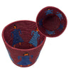 African Rwanda People Baskets - Mixed Colors 10 inch