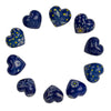 10-Pack - Blue Soapstone Hearts with Designs (4cm)