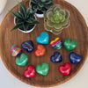 10-Pack - Multi Color Inspirational Mixed Word Hearts (3cm)