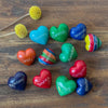 10-Pack - Multi Color Inspirational Mixed Word Hearts (3cm)