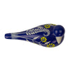 Soapstone Blue Bird with Yellow Flowers- Large