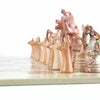 Soapstone Hand-Carved Chess Set - Safari Animal Pieces