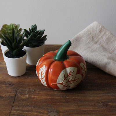 Soapstone Orange Pumpkin Decor