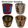 African Rwanda People Baskets - Mixed Colors 10 inch