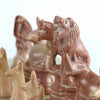 Soapstone Hand-Carved Chess Set - Safari Animal Pieces