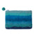 Ocean Stripe Zipper Pouch - Blue