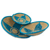 African Rwanda Baskets Home & Wall Decor-Set/3 Earth Tones, Set of 3